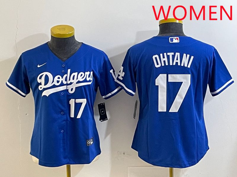 Women Los Angeles Dodgers 17 Ohtani Blue Game 2025 Nike MLB Jersey style 3189